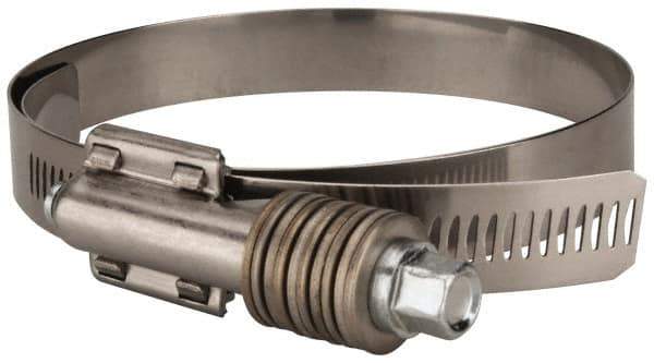 Value Collection - 3-3/4 to 4-5/8" Hose, 5/8" Wide x 0.7" Thick, Constant Torque Clamp - 3-3/4 to 4-5/8" Diam, Grade 304 Stainless Steel/Carbon Steel Screw - All Tool & Supply