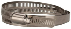 Value Collection - SAE Size 188, 2 to 12-1/4" Diam, Stainless Steel Worm Drive Clamp - 1/2" Wide, Material Grade 201 - All Tool & Supply