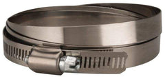 Value Collection - SAE Size 176, 9-1/2 to 11-1/2" Diam, Stainless Steel/Carbon Steel Worm Drive Clamp - 1/2" Wide, Material Grade 201 - All Tool & Supply