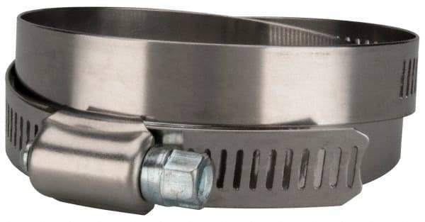 Value Collection - SAE Size 80, 3-1/2 to 5-1/2" Diam, Stainless Steel/Carbon Steel Worm Drive Clamp - 1/2" Wide, Material Grade 201 - All Tool & Supply