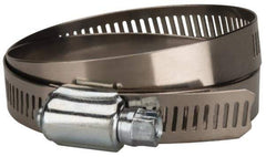 Value Collection - SAE Size 80, 3-1/2 to 5-1/2" Diam, Stainless Steel/Carbon Steel Worm Drive Clamp - 1/2" Wide, Material Grade 201 - All Tool & Supply