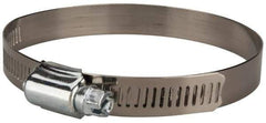 Value Collection - SAE Size 56, 3 to 4" Diam, Stainless Steel/Carbon Steel Worm Drive Clamp - 1/2" Wide, Material Grade 201 - All Tool & Supply