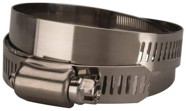 Value Collection - SAE Size 72, 3 to 5" Diam, Stainless Steel Worm Drive Clamp - 1/2" Wide, Material Grade 201 - All Tool & Supply