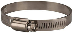 Value Collection - SAE Size 52, 2-3/4 to 3-3/4" Diam, Stainless Steel Worm Drive Clamp - 1/2" Wide, Material Grade 201 - All Tool & Supply