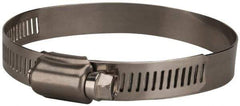 Value Collection - SAE Size 48, 2-1/2 to 3-1/2" Diam, Stainless Steel Worm Drive Clamp - 1/2" Wide, Material Grade 201 - All Tool & Supply