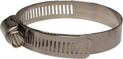 Value Collection - SAE Size 40, 2 to 3" Diam, Stainless Steel Worm Drive Clamp - 1/2" Wide, Material Grade 201 - All Tool & Supply