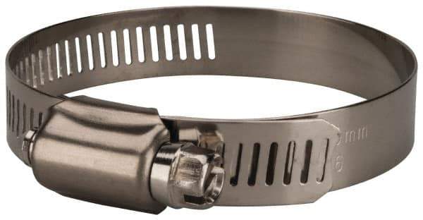 Value Collection - SAE Size 36, 1-3/4 to 2-3/4" Diam, Stainless Steel Worm Drive Clamp - 1/2" Wide, Material Grade 201 - All Tool & Supply