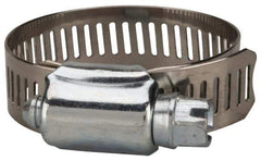 Value Collection - SAE Size 20, 3/4 to 1-3/4" Diam, Stainless Steel/Carbon Steel Worm Drive Clamp - 1/2" Wide, Material Grade 201 - All Tool & Supply