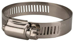 Value Collection - SAE Size 28, 1-1/4 to 2-1/4" Diam, Stainless Steel/Carbon Steel Worm Drive Clamp - 1/2" Wide, Material Grade 201 - All Tool & Supply