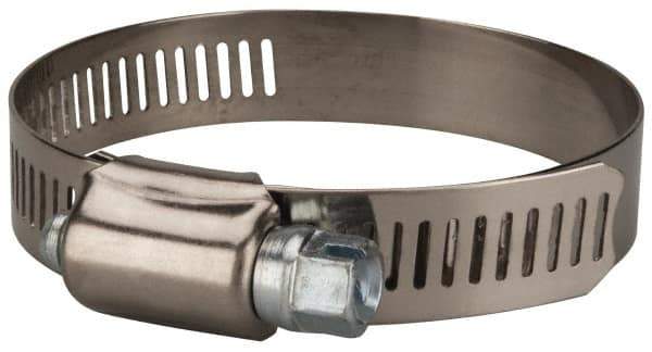 Value Collection - SAE Size 40, 2 to 3" Diam, Stainless Steel/Carbon Steel Worm Drive Clamp - 1/2" Wide, Material Grade 201 - All Tool & Supply