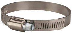 Value Collection - SAE Size 48, 2-1/2 to 3-1/2" Diam, Stainless Steel/Carbon Steel Worm Drive Clamp - 1/2" Wide, Material Grade 201 - All Tool & Supply