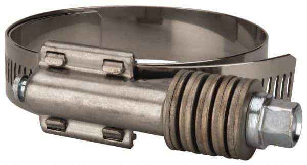 Value Collection - 2-1/4 to 3-1/8" Hose, 5/8" Wide x 0.7" Thick, Constant Torque Clamp - 2-1/4 to 3-1/8" Diam, Grade 304 Stainless Steel/Carbon Steel Screw - All Tool & Supply