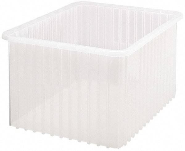 Quantum Storage - Clear Polypropylene Dividable Container - Stacking, 22-1/2" Long x 17-1/2" Wide x 12" High - All Tool & Supply