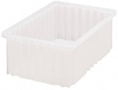 Quantum Storage - Clear Polypropylene Dividable Container - Stacking, 16-1/2" Long x 10.9" Wide x 6" High - All Tool & Supply