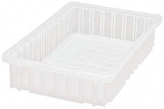 Quantum Storage - Clear Polypropylene Dividable Container - Stacking, 16-1/2" Long x 10.9" Wide x 3-1/2" High - All Tool & Supply