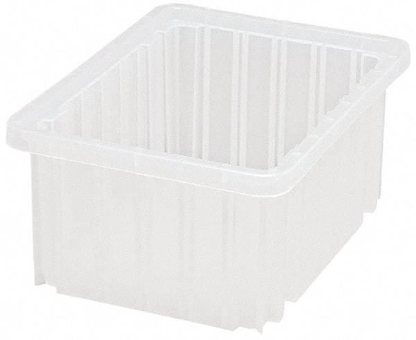 Quantum Storage - Clear Polypropylene Dividable Container - Stacking, 10.9" Long x 8.3" Wide x 5" High - All Tool & Supply