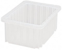 Quantum Storage - Clear Polypropylene Dividable Container - Stacking, 10.9" Long x 8.3" Wide x 5" High - All Tool & Supply