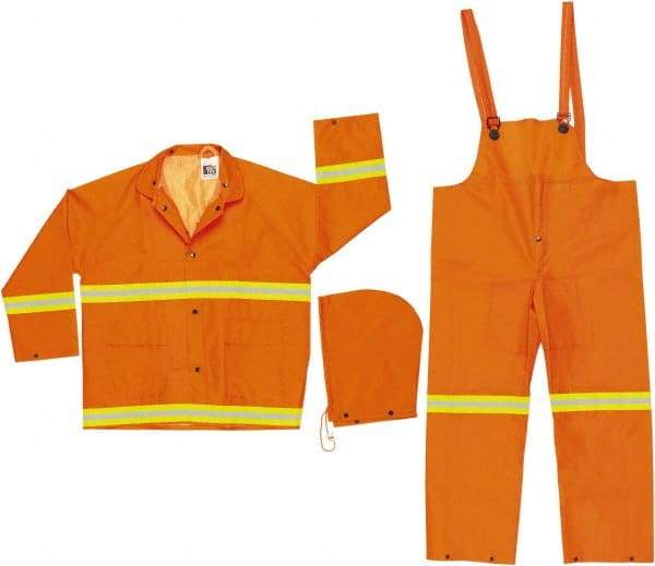 MCR Safety - Size S, Orange, Rain, Disposable Encapsulated Suit - Detachable Hood, Take Up Snaps Ankle, Take Up Snaps Wrist - All Tool & Supply