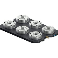 Schunk - NSL Manual CNC Quick Change Clamping Module - 6 Module Center, Top Mount, 7,500 kN Retention Force, 6 bar (87 Lb/Sq In) Unlocking Pressure, 0.005mm Repeatability - All Tool & Supply