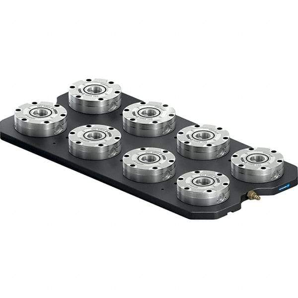 Schunk - NSL Manual CNC Quick Change Clamping Module - 8 Module Center, Top Mount, 7,500 kN Retention Force, 6 bar (87 Lb/Sq In) Unlocking Pressure, 0.005mm Repeatability - All Tool & Supply