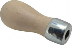 Lutz - 3-7/8" Long x 1-9/16" Diam File Handle - 1-9/16" Bore, 3-1/4" Deep, for Use with 14" Files - All Tool & Supply