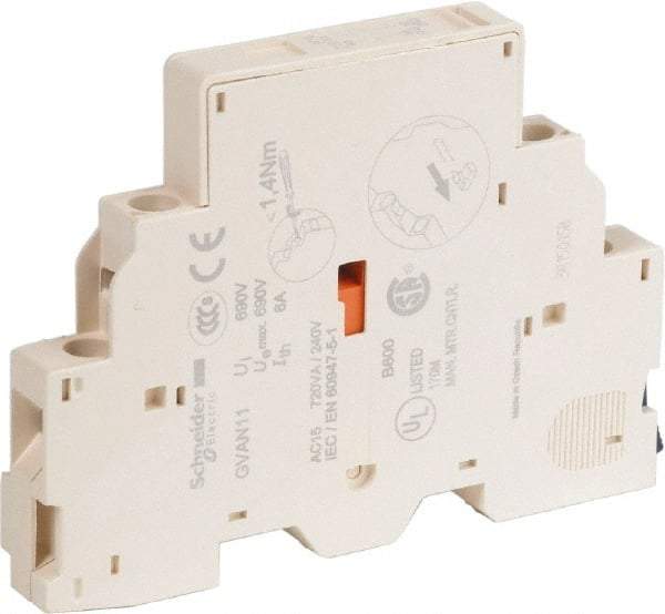 Schneider Electric - Circuit Breaker Auxiliary Contact Block - Use with GV2L, GV2LE, GV2ME, GV2P, GV2RT, GV3L, GV3P, TeSys - All Tool & Supply