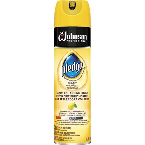 Pledge - 14.2 Fluid Ounce Furniture Polish - Lemon Scent, Aerosol Can - All Tool & Supply