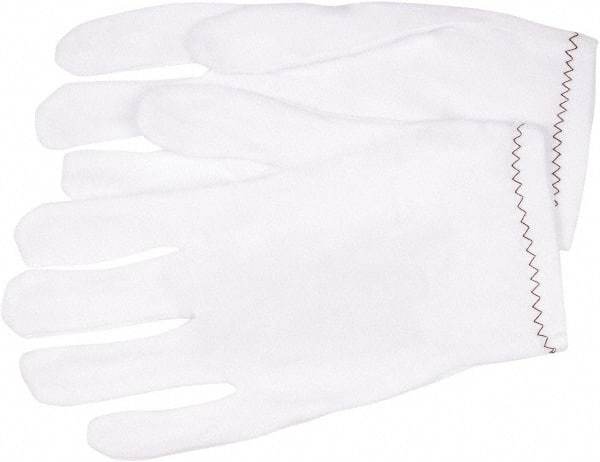 MCR Safety - Size M (8) Nylon General Protection Work Gloves - For Inspection, Uncoated, Slip-On Cuff, Full Fingered, White, Ambidextrous - All Tool & Supply