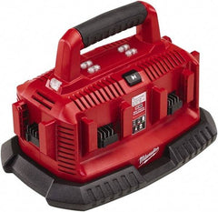 Milwaukee Tool - 18 Volt, 6 Battery Lithium-Ion Power Tool Charger - 30 min to 1 hr to Charge, Pass Through Plug Power Source - All Tool & Supply