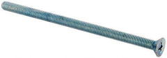 Value Collection - #10-32 UNF, 3-1/2" OAL Phillips Drive Machine Screw - Flat Head, Grade J82 Steel, Zinc-Plated Finish, Without Washer - All Tool & Supply