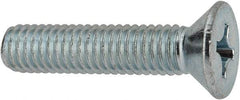 Value Collection - 3/8-16 UNC, 1-3/4" OAL Phillips Drive Machine Screw - Flat Head, Grade J82 Steel, Zinc-Plated Finish, Without Washer - All Tool & Supply