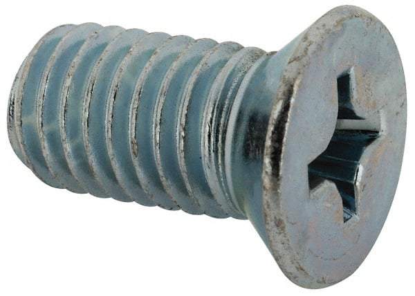 Value Collection - 1/2-13 UNC, 1" OAL Phillips Drive Machine Screw - Flat Head, Grade J82 Steel, Zinc-Plated Finish, Without Washer - All Tool & Supply