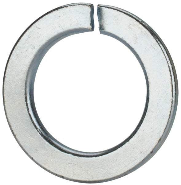 Value Collection - M39, 39.5mm ID, 61.2mm OD, 6mm Thick Split Lock Washer - Grade 8 Spring Steel, Zinc-Plated Finish, 39.5mm Min ID, 40.7mm Max ID - All Tool & Supply