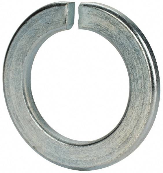 Value Collection - M52, 53mm ID, 83mm OD, 8mm Thick Split Lock Washer - Grade 8 Spring Steel, Zinc-Plated Finish, 53mm Min ID, 54.5mm Max ID - All Tool & Supply