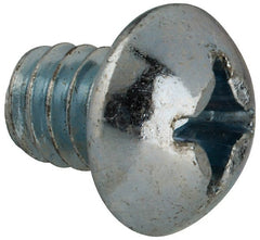 Value Collection - 1/4-20 UNC, 5/16" Length Under Head Phillips Drive Machine Screw - Round Head, Grade J82 Steel, Zinc-Plated Finish, Without Washer - All Tool & Supply