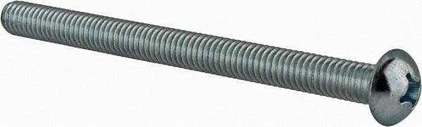 Value Collection - 5/16-18 UNC, 4" Length Under Head Phillips Drive Machine Screw - Round Head, Grade J82 Steel, Zinc-Plated Finish, Without Washer - All Tool & Supply