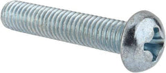 Value Collection - 3/8-16 UNC, 2" Length Under Head Phillips Drive Machine Screw - Round Head, Grade J82 Steel, Zinc-Plated Finish, Without Washer - All Tool & Supply