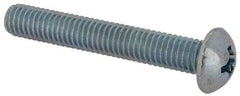 Value Collection - 3/8-16 UNC, 2-1/2" Length Under Head Phillips Drive Machine Screw - Round Head, Grade J82 Steel, Zinc-Plated Finish, Without Washer - All Tool & Supply