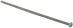 Value Collection - #8-32 UNC, 6" Length Under Head Phillips Drive Machine Screw - Pan Head, Grade J82 Steel, Zinc-Plated Finish, Without Washer - All Tool & Supply