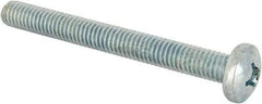 Value Collection - 3/8-16 UNC, 3-1/2" Length Under Head Phillips Drive Machine Screw - Pan Head, Grade J82 Steel, Zinc-Plated Finish, Without Washer - All Tool & Supply