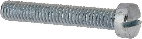 Value Collection - 5/16-18 UNC, 2" Length Under Head Slotted Drive Machine Screw - Fillister Head, Grade J82 Steel, Zinc-Plated Finish, Without Washer - All Tool & Supply