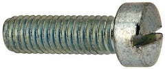 Value Collection - 3/8-16 UNC, 1-1/4" Length Under Head Slotted Drive Machine Screw - Fillister Head, Grade J82 Steel, Zinc-Plated Finish, Without Washer - All Tool & Supply