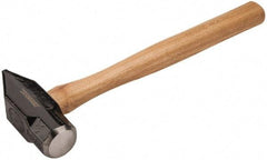 Paramount - 3 Lb Head Blacksmith's Hammer - 14-1/2" OAL, 12" Long Wood Handle, 2-1/4" Face Diam - All Tool & Supply