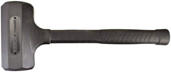 Paramount - 52 oz Head 2-1/8" Face Diam Rubber Dead Blow Hammer - 14-5/8" OAL, Rubber-Covered Steel Handle - All Tool & Supply