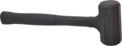 Paramount - 37 oz Head 1-3/4" Face Diam Rubber Dead Blow Hammer - 13-3/4" OAL, Rubber-Covered Steel Handle - All Tool & Supply