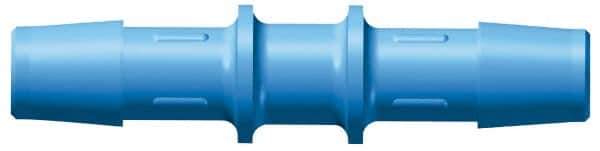 Made in USA - 3/4" Barb, Nylon Single Barbed Tube Straight Coupler - Blue, Male - All Tool & Supply