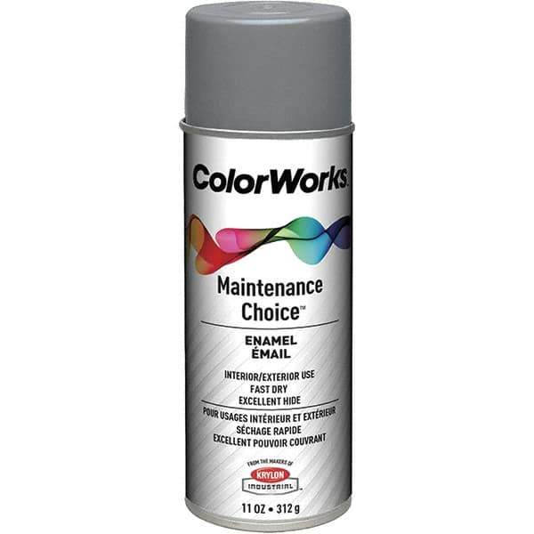 Krylon - Industrial Gray, Enamel Spray Paint - 15 to 18 Sq Ft per Can, 16 oz Container, Use on General Industrial Maintenance & Touch-up Work - All Tool & Supply