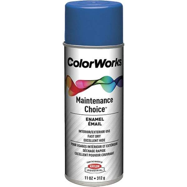 Krylon - Royal Blue, Enamel Spray Paint - 15 to 18 Sq Ft per Can, 16 oz Container, Use on General Industrial Maintenance & Touch-up Work - All Tool & Supply