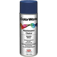 Krylon - Navy Blue, Enamel Spray Paint - 15 to 18 Sq Ft per Can, 16 oz Container, Use on General Industrial Maintenance & Touch-up Work - All Tool & Supply