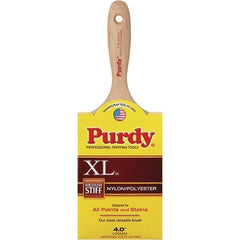 Purdy - 4" Synthetic General Purpose Paint Brush - 3-15/16" Bristle Length, 6" Wood Beavertail Handle - All Tool & Supply